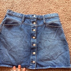 Madewell Blue Denim A-Line Skirt